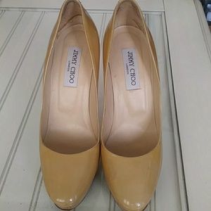 Jimmy Choo Nude Patent Pumps